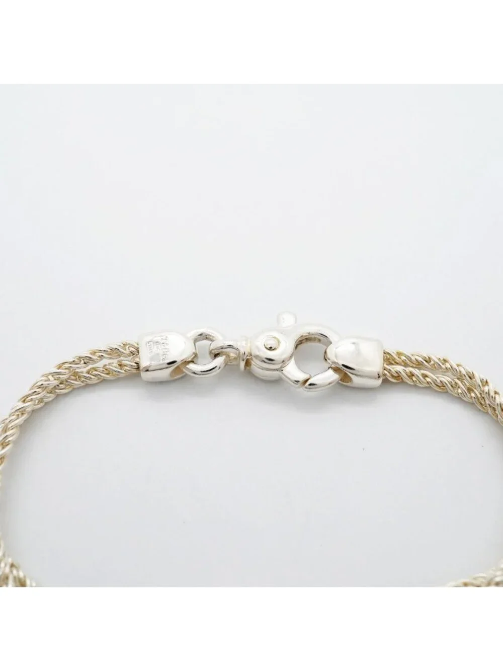 Tiffany & Co Bracelet Center Knot Double Rope 925 Sterling Silver